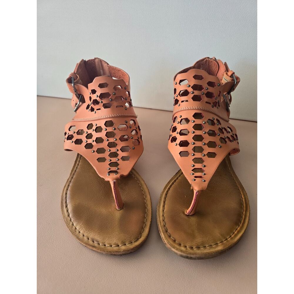 Not Rated Woren Once Women's Orange Gladiator Sandal Sz 9.5